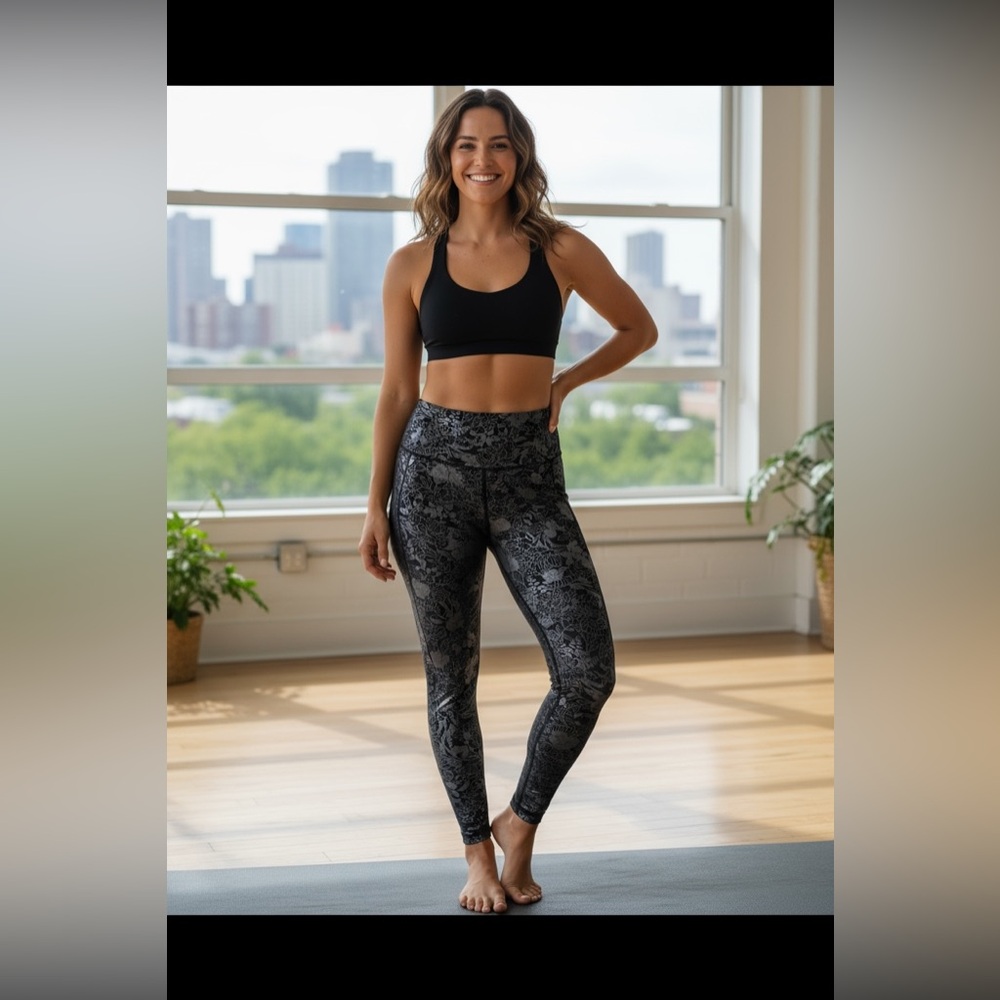 Lululemon Metallic Patterned Leggings